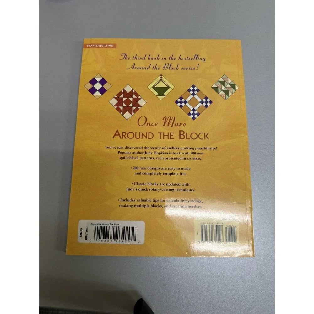 Once More Around the Block Hardcover Judy D. Hopkins Quilting Book 2003